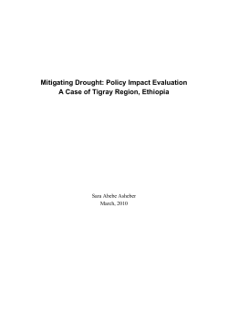 Mitigating Drought: Policy Impact Evaluation A Case of Tigray
