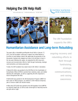 Helping the UN Help Haiti - United Nations Foundation