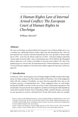 A Human Rights Law of Internal Armed Conflict: The