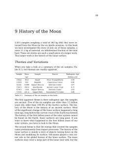 9 History of the Moon