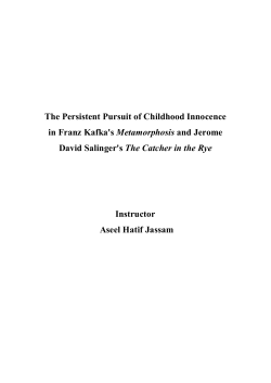 The Persistent Pursuit of Childhood Innocence in Franz