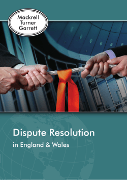 Dispute Resolution - Mackrell Turner Garrett