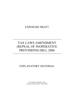 tax laws amendment (repeal of inoperative