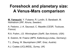 Foreshock and planetary size: A Venus