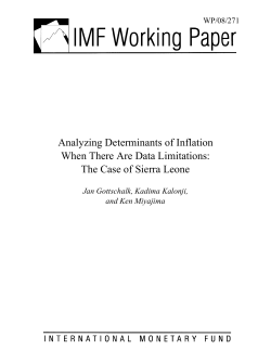 Analyzing Determinants of Inflation When There Are