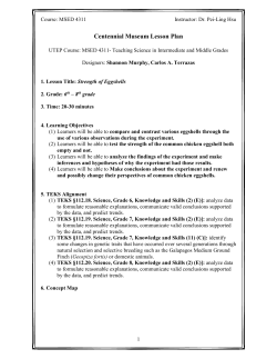 Strength of Eggshells - PEI