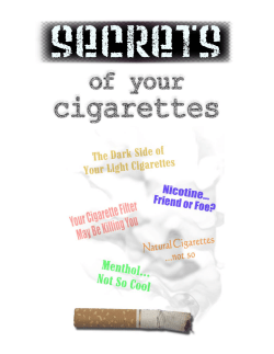 Here are a few simple things to consider about smoking, nicotine