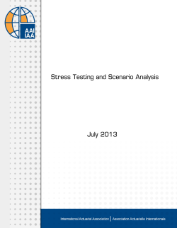 IAA Paper on Stress Testing and Scenario