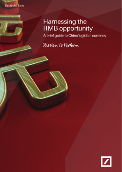 Deutsche Bank - A brief guide to China`s global currency