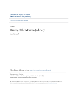 History of the Mexican Judiciary - University of Miami School of Law