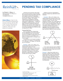 Pending Tax Compliance. - Reinhart Boerner Van Deuren