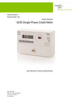 5235 Single Phase Credit Meter