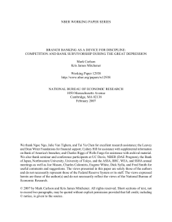 Branch Banking as a Device for Discipline: Competition and Bank