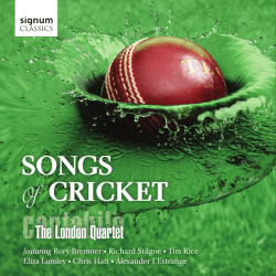 Songs Of Cricket