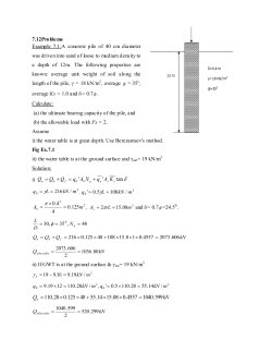 tan ` `0 KAq NAq Q Q Q + = + = &pi; kN Qu 599.1040 4557.008