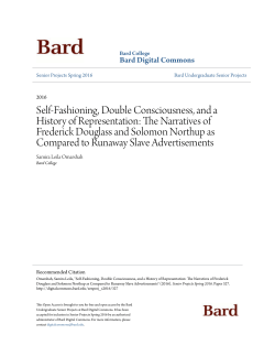 Self-Fashioning, Double Consciousness, and a History of