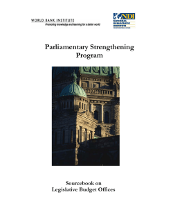 Legislative Budget Offices Sourcebook