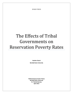 The Effects of Tribal Governments on Reservation Poverty Rates