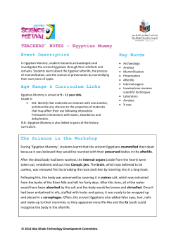 TEACHER`S NOTES - Blood Bar - Abu Dhabi Science Festival
