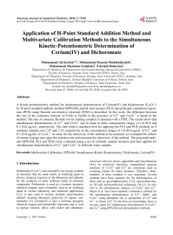 Application of H-Point Standard Addition Method and Multivariate