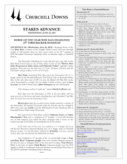 stakes advance - Kentucky Derby