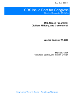 US Space Programs: Civilian, Military, and