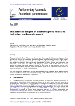 The potential dangers of electromagnetic fields and