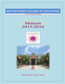 College Magazine - Bon Secours College of Education