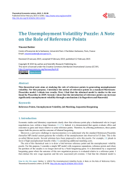 The Unemployment Volatility Puzzle