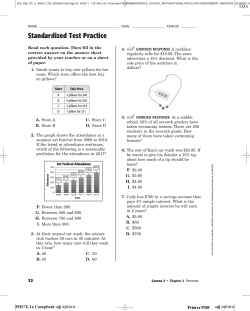 Standardized Test Practice