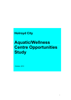 Aquatic/Wellness Centre Opportunities Study