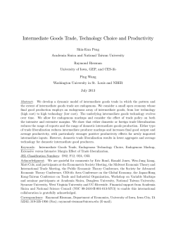 Intermediate Goods Trade, Technology Choice and Productivity