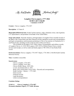 Langdon Cheves papers, 1777