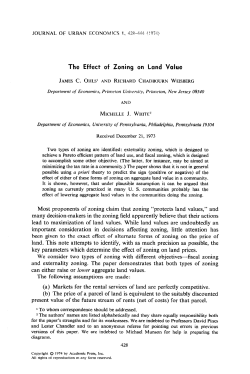 The Effect of Zoning on Land Value