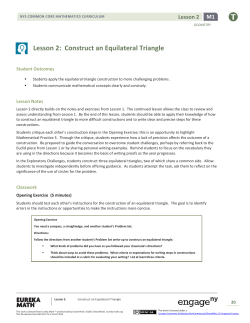 Lesson 2: Construct an Equilateral Triangle