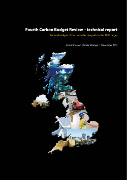 Fourth Carbon Budget Review &ndash; technical report