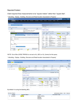 Client required Area measurements to be &ldquo;square meters&rdquo;