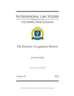 The Doctrine of Legitimate Defense