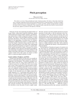 Pitch perception - The University of Texas at Dallas