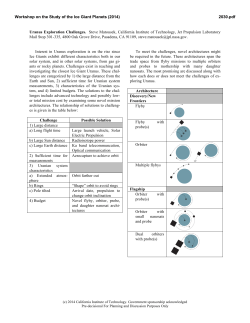 Uranus Exploration Challenges. Steve Matousek, California Institute