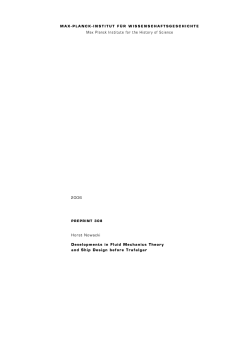 Horst Nowacki - Max Planck Institute for the History of Science