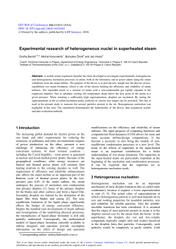 Experimental research of heterogeneous nuclei in superheated steam