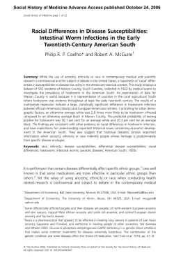Racial Differences in Disease Susceptibilities