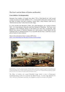The Faux`s and the Dukes of Grafton and Beaufort