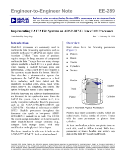 Implementing FAT32 File Systems on ADSP