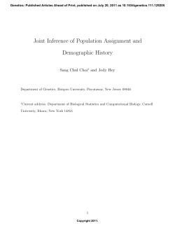 Joint Inference of Population Assignment and