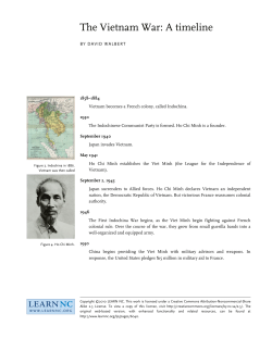 The Vietnam War: A timeline