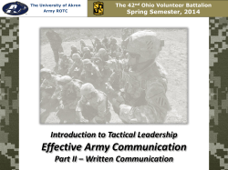 Effective Army Communication
