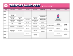 2017 Schedule - Treefort Music Fest