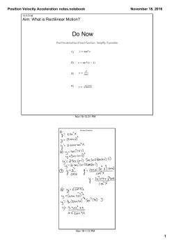 Position Velocity Acceleration notes.notebook